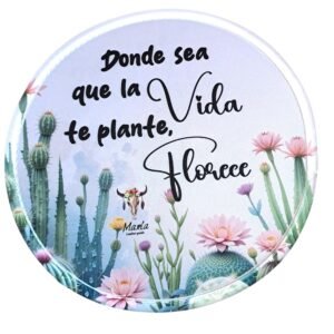 Abanico plegable estuche en cuero Donde sea que la vida te plante