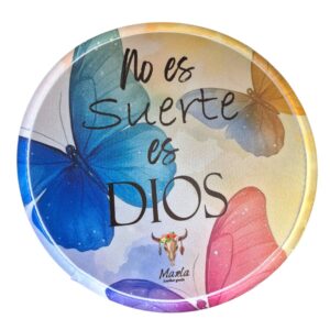 Abanicos plegables con estuche en cuero No es suerte, es Dios