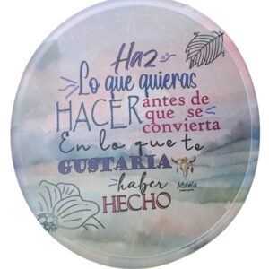 Abanico plegable estuche en cuero Haz lo que quieras hacer